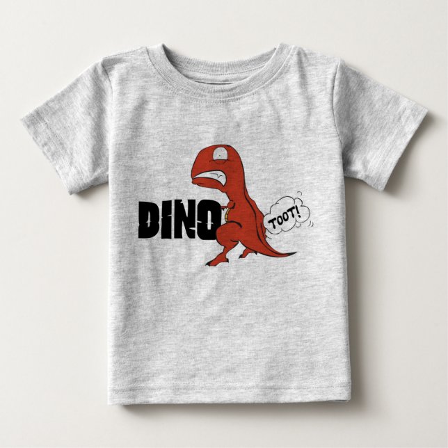 DinoToot: T-Rex Baby Baby T-Shirt (Front)