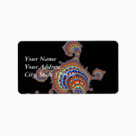 Dinozaur - Fractal Art Label