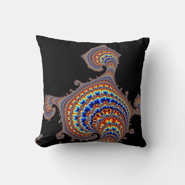 Dinozaur - Fractal Art Throw Pillow (Front)