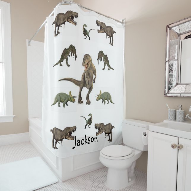 Dinsoaur Shower Curtain (In Situ)