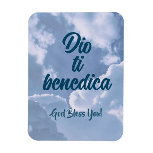 Dio Te Benedica   Italian Religious  Magnet