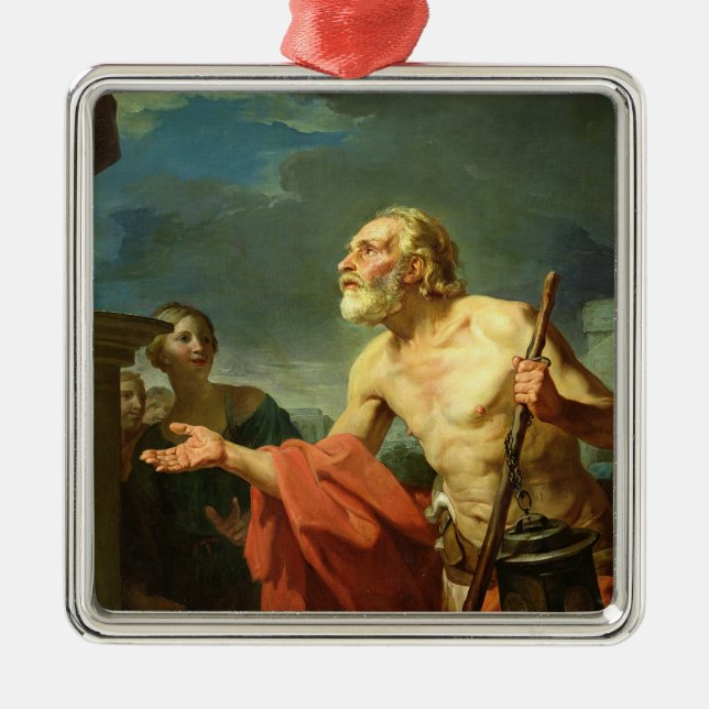 Diogenes Asking for Alms, 1767 Metal Ornament (Front)