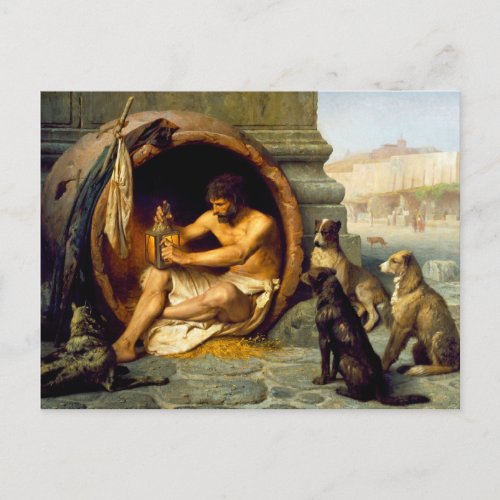 Diogenes by Jean_Leon Gerome Postcard