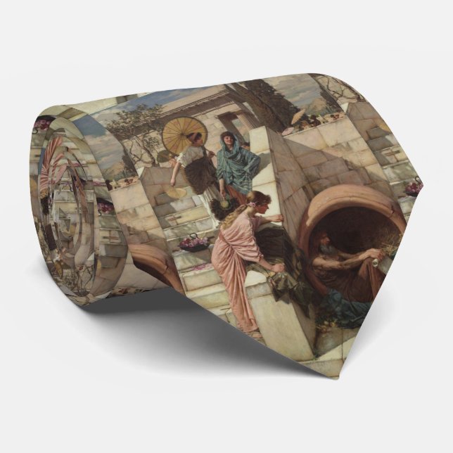 Diogenes by John William Waterhouse Neck Tie (Rolled)