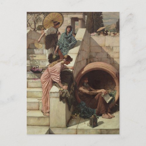 Diogenes by John William Waterhouse Postcard