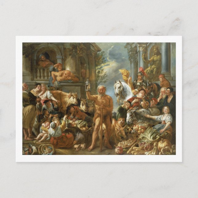Diogenes Searching for an Honest Man, c.1650-55 (o Postcard (Front)