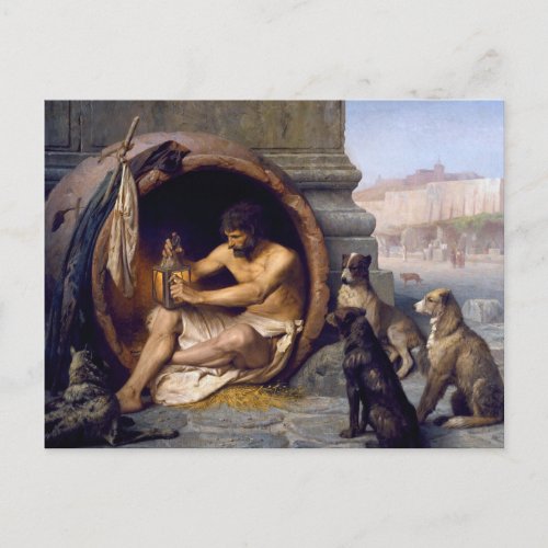 Diogenes Surrounded by Dogs _ by Jean Leon Gerome Postcard