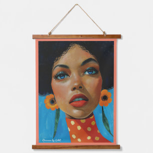 Dionne by KAB Wood Topped Wall Tapestry