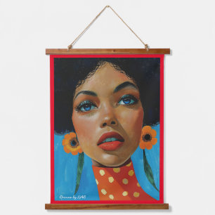 Dionne by KAB Wood Topped Wall Tapestry