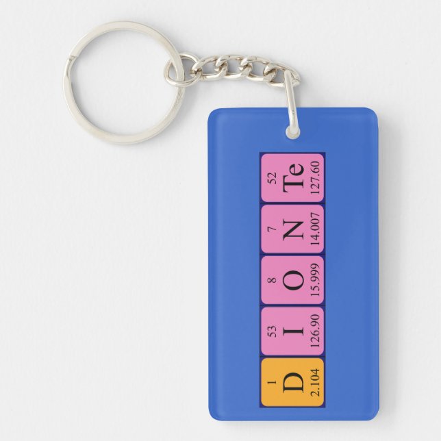 Dionte periodic table name keyring (Front)