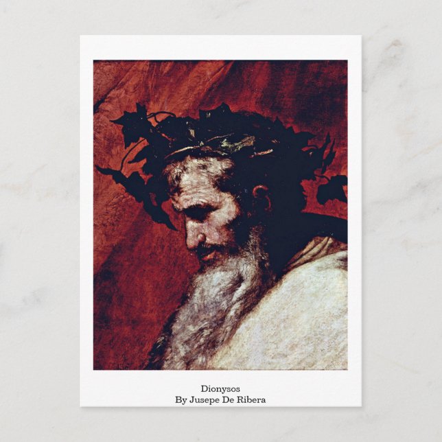 Dionysos By Jusepe De Ribera Postcard (Front)