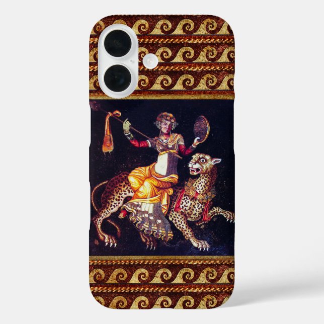 DIONYSOS WITH A SPEAR RIDING LEOPARD Greek Mosaic  Case-Mate iPhone Case (Back)