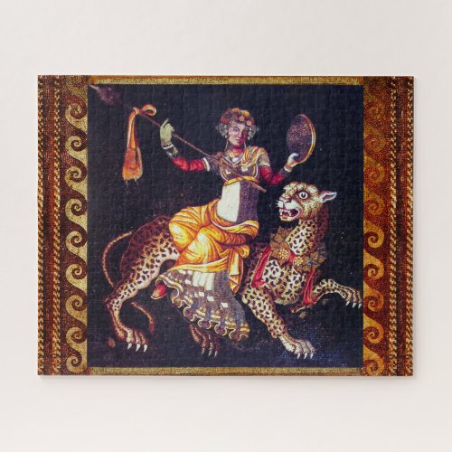 DIONYSOS WITH A SPEAR RIDING LEOPARD Greek Mosaic  Jigsaw Puzzle
