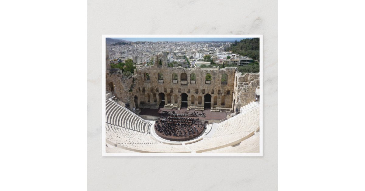 dionysus acropolis border postcard | Zazzle
