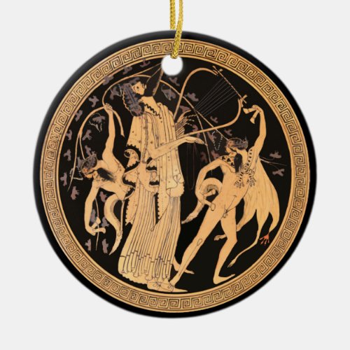 Dionysus and the Satyrs Ceramic Ornament