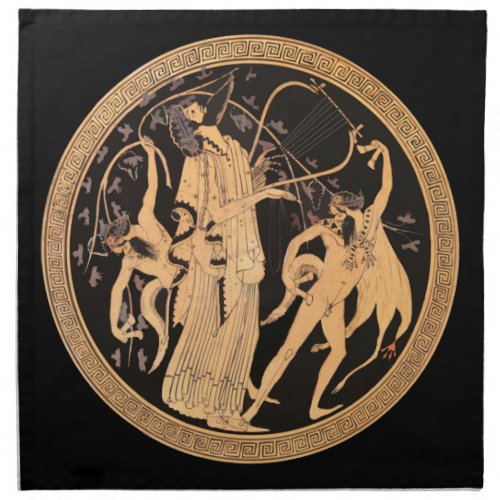Dionysus and the Satyrs Cloth Napkin