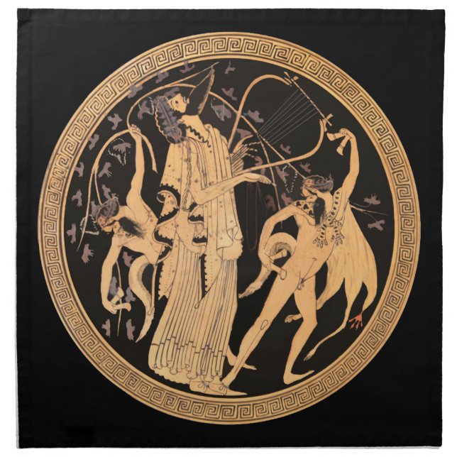 Dionysus and the Satyrs Cloth Napkin (Front)
