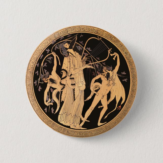 Dionysus and the Satyrs Pinback Button (Front)