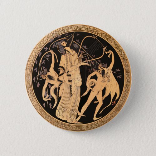 Dionysus and the Satyrs Pinback Button