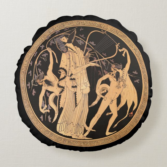 Dionysus and the Satyrs Round Pillow (Front)