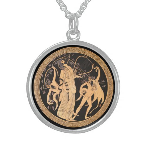 Dionysus and the Satyrs Sterling Silver Necklace