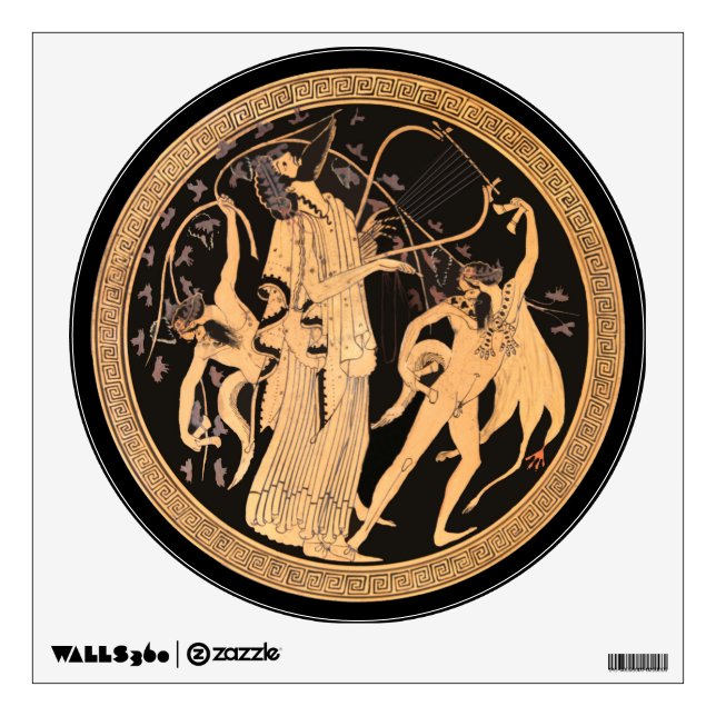 Dionysus and the Satyrs Wall Sticker (Front)