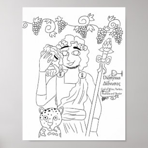 Dionysus Coloring Page Print