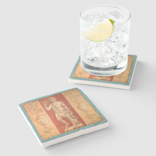 Dionysus with Urns Stone Coaster