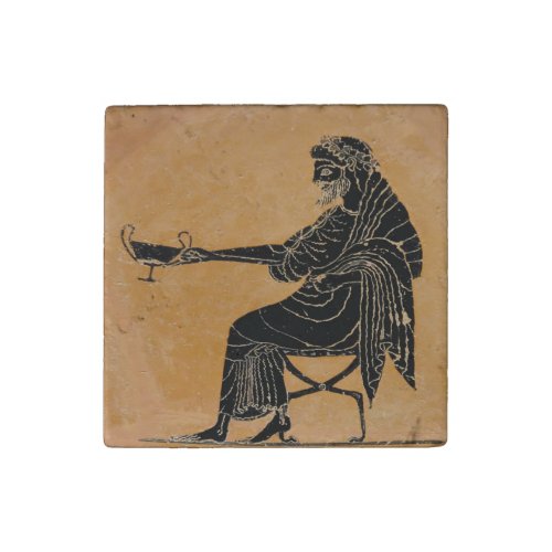 Dionysus with Wine Cup Stone Magnet