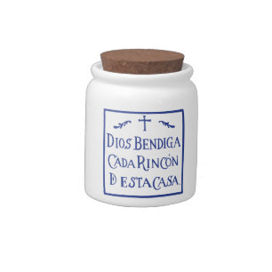 Dios bendiga cada rincon candy jar