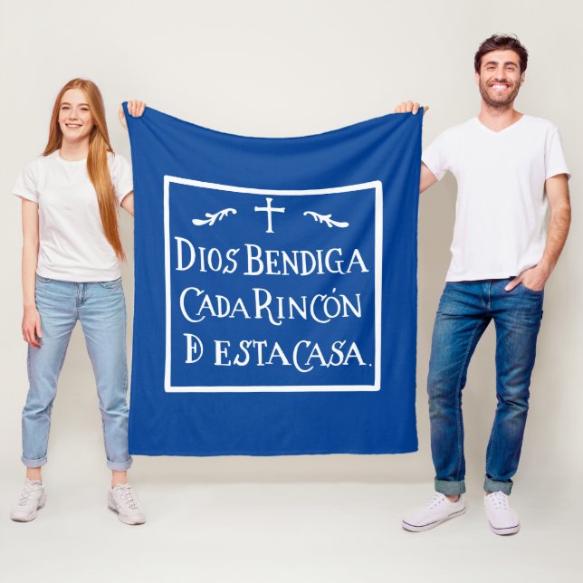 Dios bendiga cada rincon fleece blanket (In Situ)