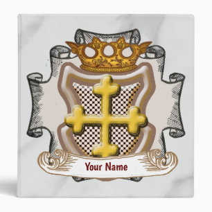 Dios Cross Surname 3 Ring Binder