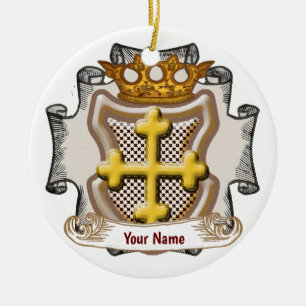 Dios Cross Surname Ceramic Ornament