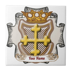Dios Cross Surname custom tile