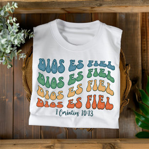 Dios Es Fiel Distressed Christian Spanish T-Shirt