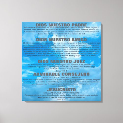 Dios Padre Consejero Amigo Juez Justo Canvas Print