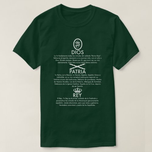 DIOS PATRIA REY T_Shirt