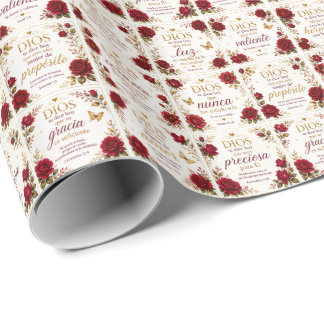  Dios Te Dice Hoy Wrapping Paper  Christian Floral