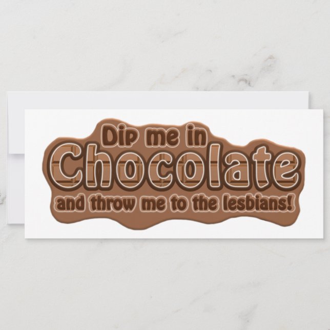 DIP ME IN CHOCOLATE invitation - customize (Front)
