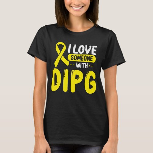 DIPG Awareness I love Yellow Ribbon T_Shirt