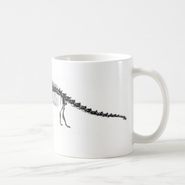 Diplodocus Dinosaur Antique Print Coffee Mug (Right)