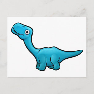 Diplodocus Dinosaur Cartoon Character Postcard