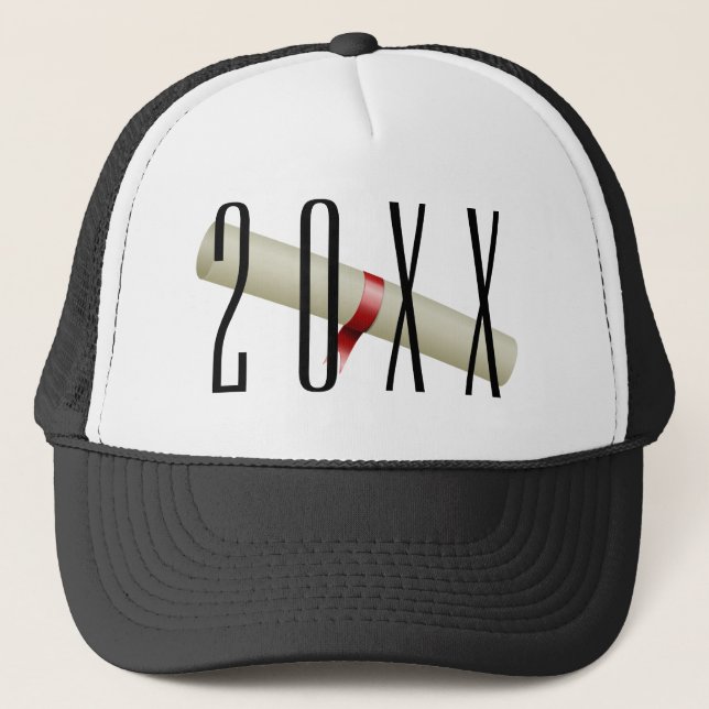 Diploma 20XX Graduation  Trucker Hat (Front)