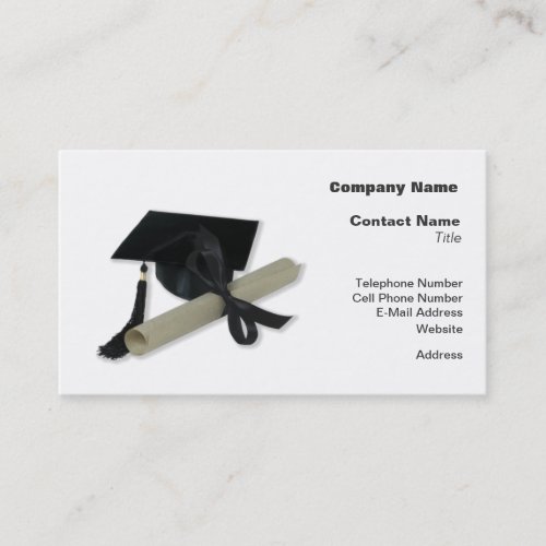 Diploma and Graduation Cap ( Mortar Board ) Business Cards