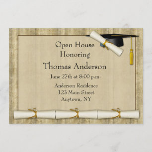 Diploma Border Graduation Invitation