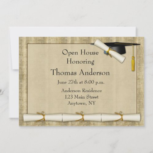 Diploma Border Graduation Invitation