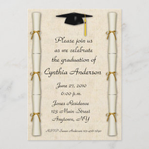 Diploma Border Graduation Invitation