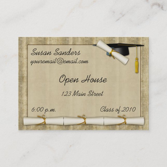 Diploma Border Hand-out Calling Card (Front)