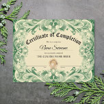 Diploma Certificate of Completion Award Course<br><div class="desc">Diploma Certificate of Completion Award Course,  vintage floral design</div>