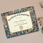 Diploma Certificate of Completion Award Course<br><div class="desc">Diploma Certificate of Completion Award Course,  vintage floral design</div>